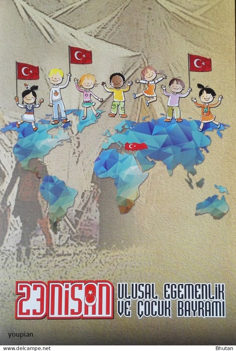 Türkiye 2018, Children's Day, MNH S/S, Single Stamp And FDC - Portfolio - Neufs