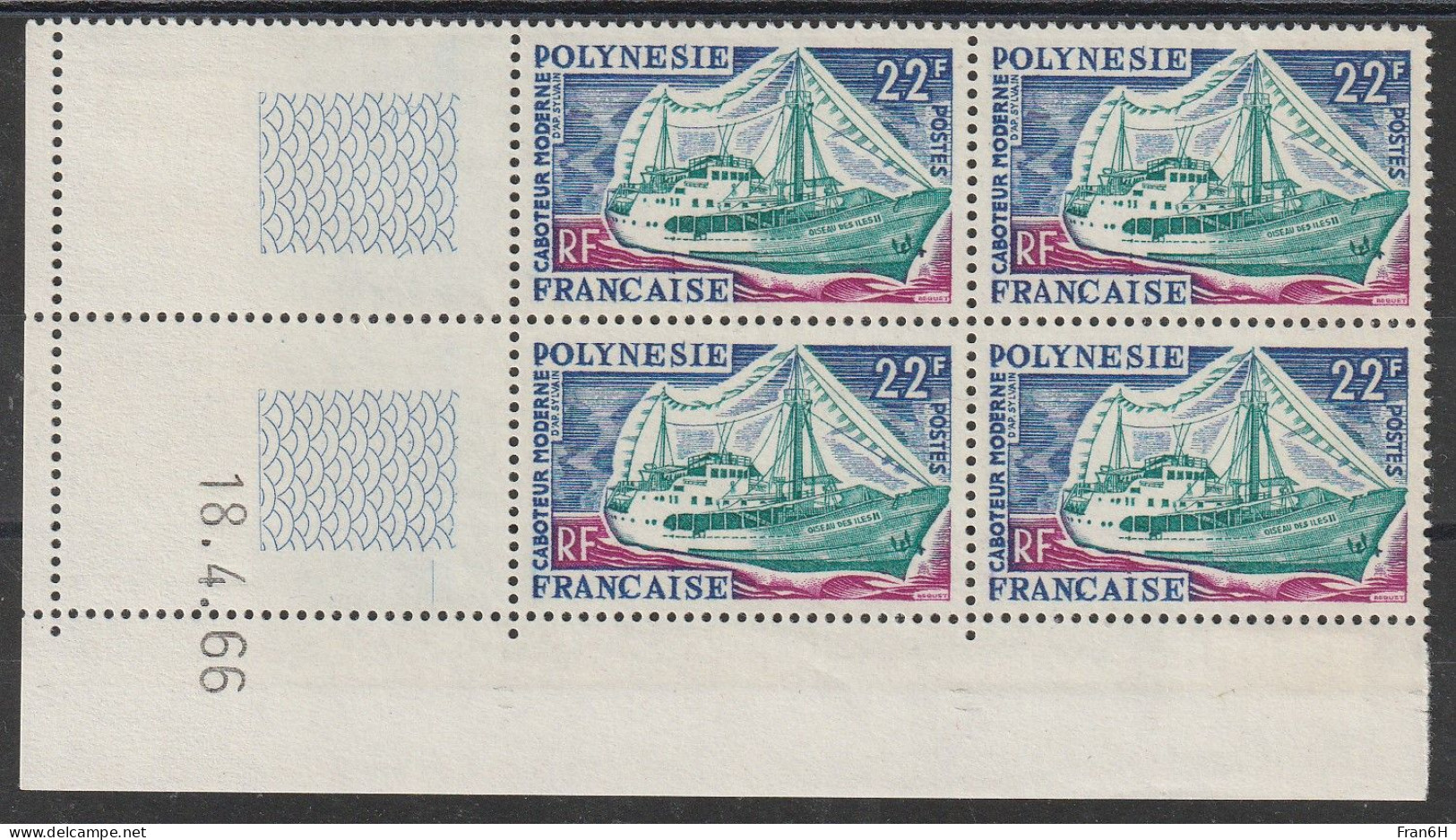 POLYNESIE - N° 41 Bloc De 4 Coin Daté - Neufs ** - MNH - Nuevos