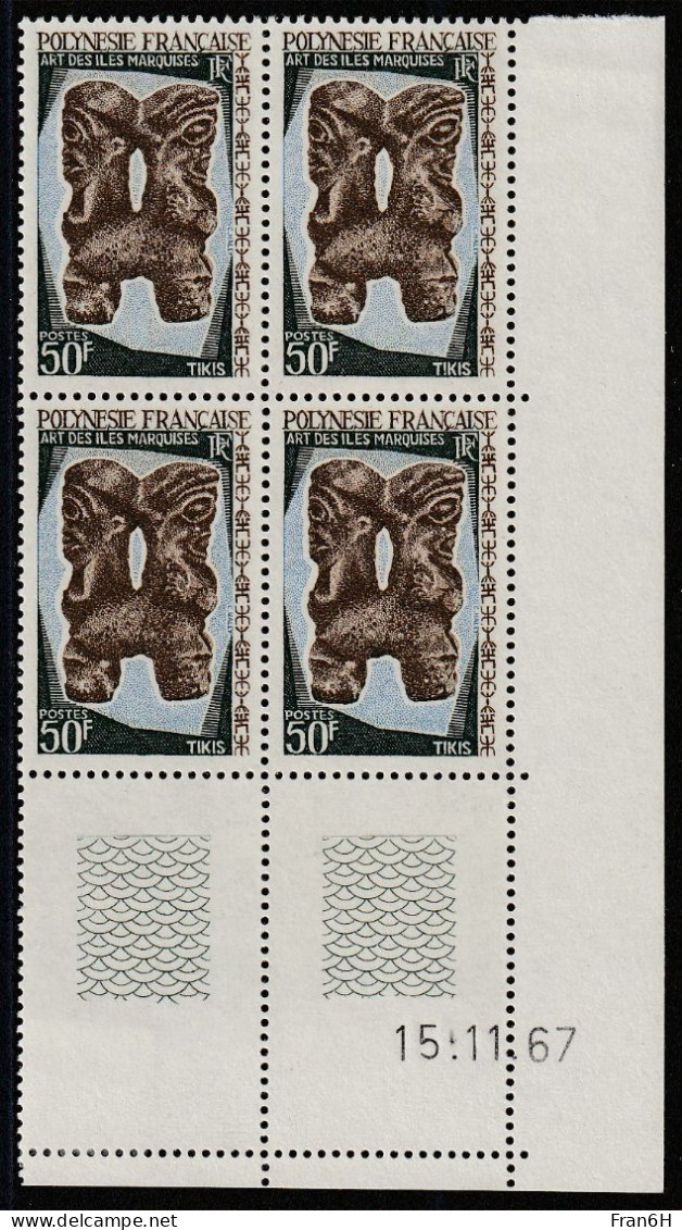 POLYNESIE - N° 59 Bloc De 4 Coin Daté - Neufs ** - MNH - Neufs