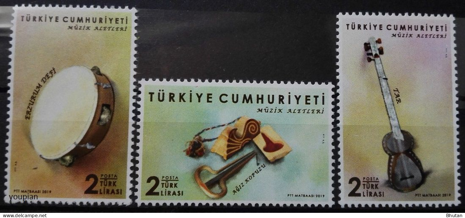 Türkiye 2019, Musical Instruments, MNH Stamps Set - Neufs