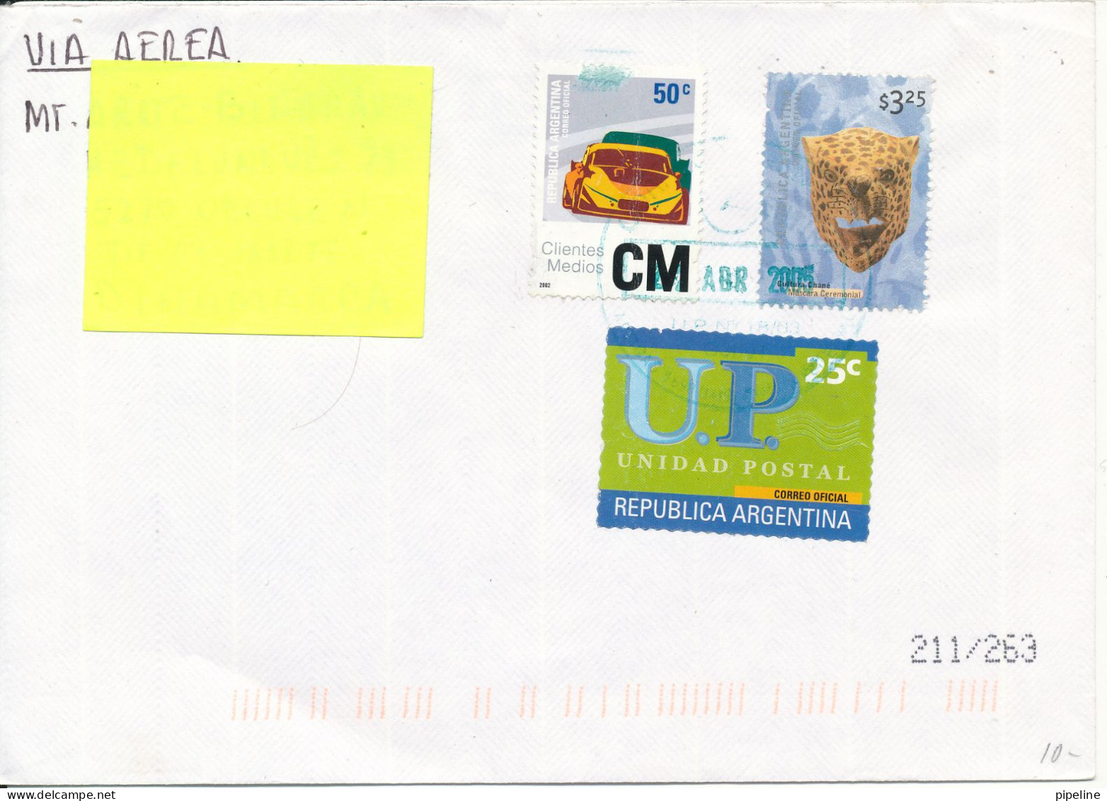 Argentina Cover Sent To Denmark 22-4-2005 Topic Stamps - Cartas & Documentos