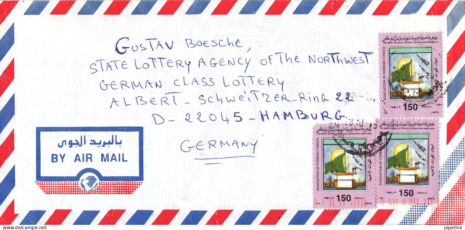 Libya Air Mail Cover Sent To Germany 3-10-1999 - Libia