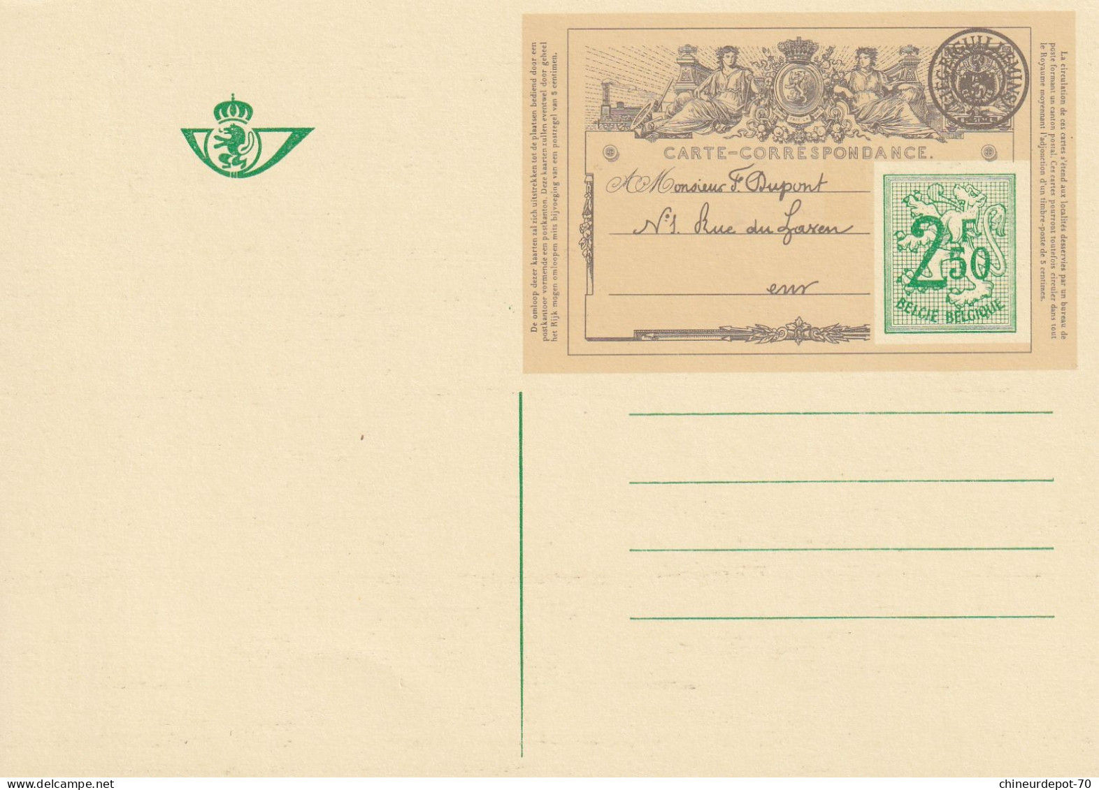 CARTE CORRESPONDANCE  2F50 - Geïllustreerde Briefkaarten (1971-2014) [BK]