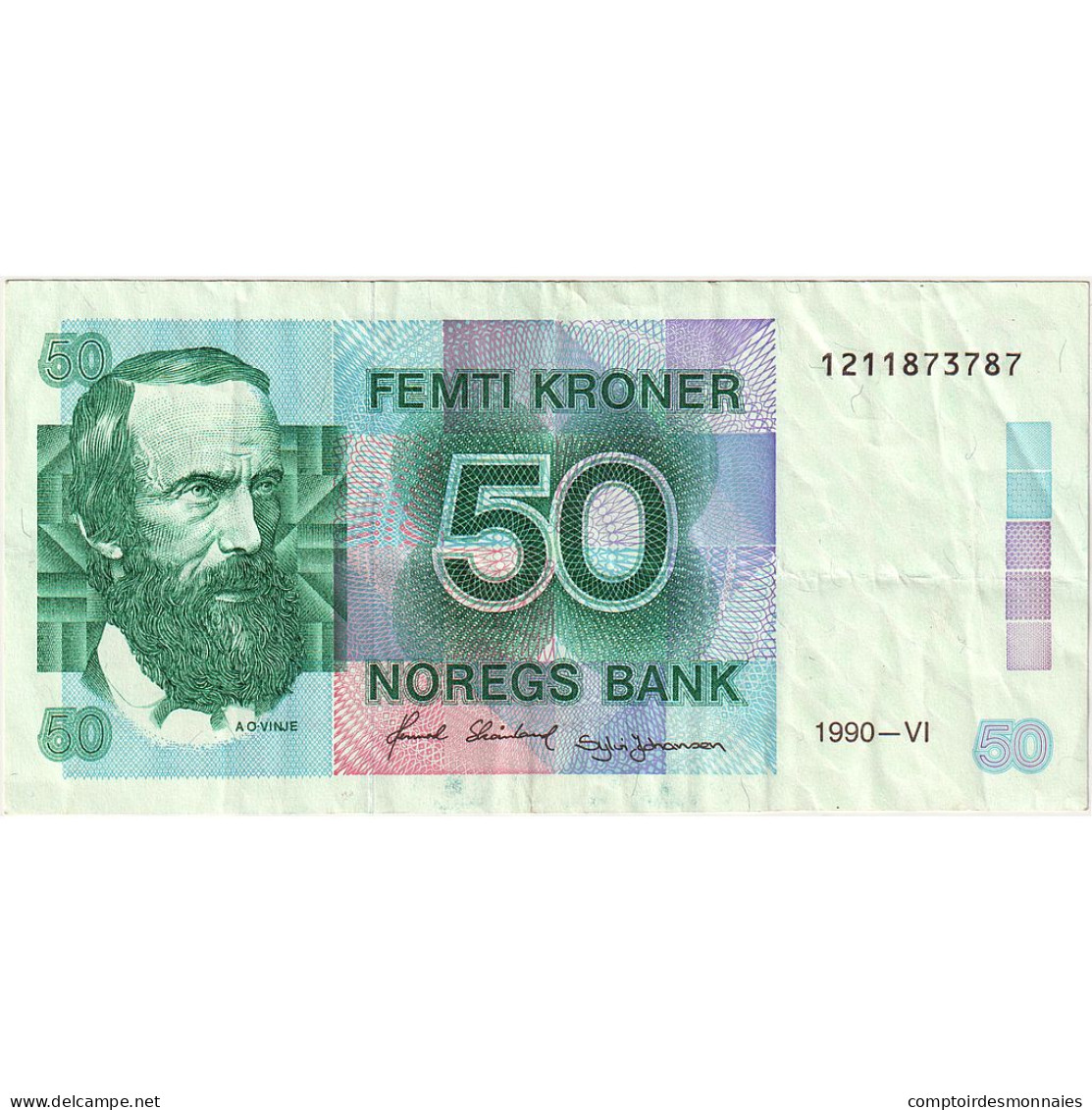 Billet, Norvège, 50 Kroner, 1990, KM:42e, SUP - Norvège