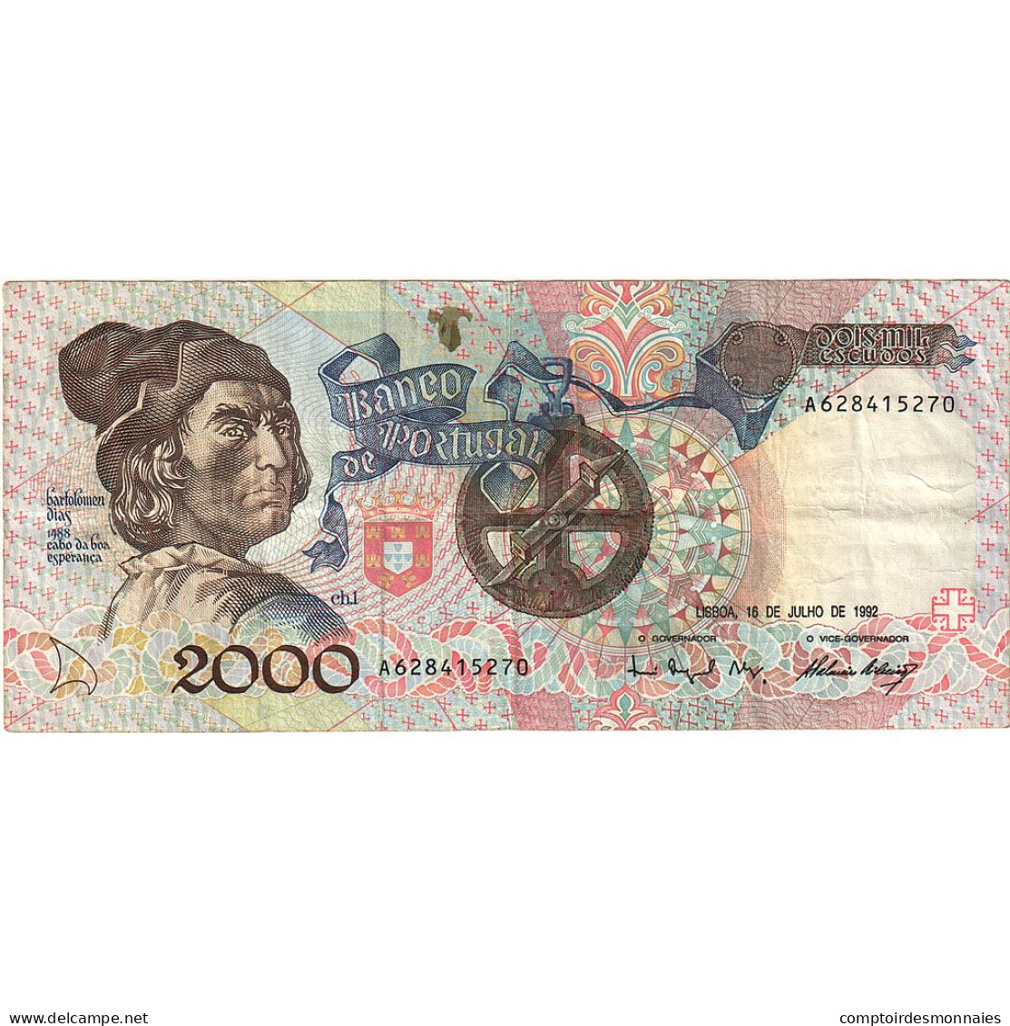 Billet, Portugal, 2000 Escudos, 1992, 1992-07-16, KM:186c, TB+ - Portugal