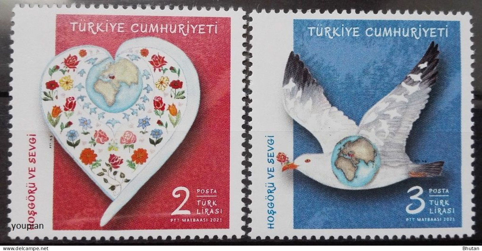 Türkiye 2021, Tolerance And Friendship, MNH Stamps Set - Ungebraucht