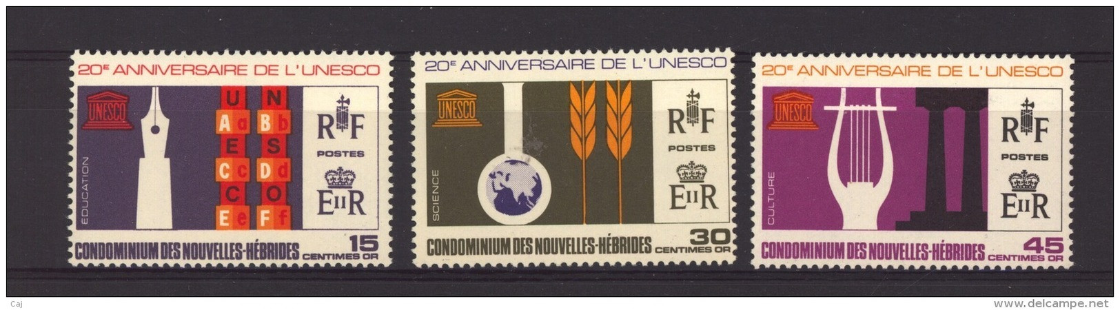 Nouvelles Hébrides  :  Yv  249-51  **        ,     N2 - Unused Stamps
