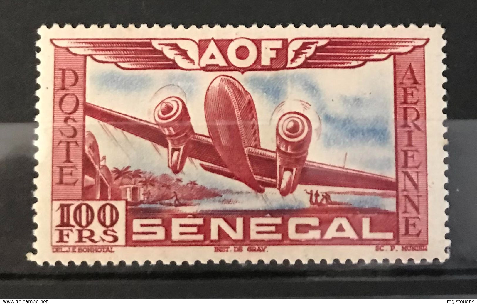 Timbre Neuf* Sénégal 1942 Y&t N° 30 - Poste Aérienne