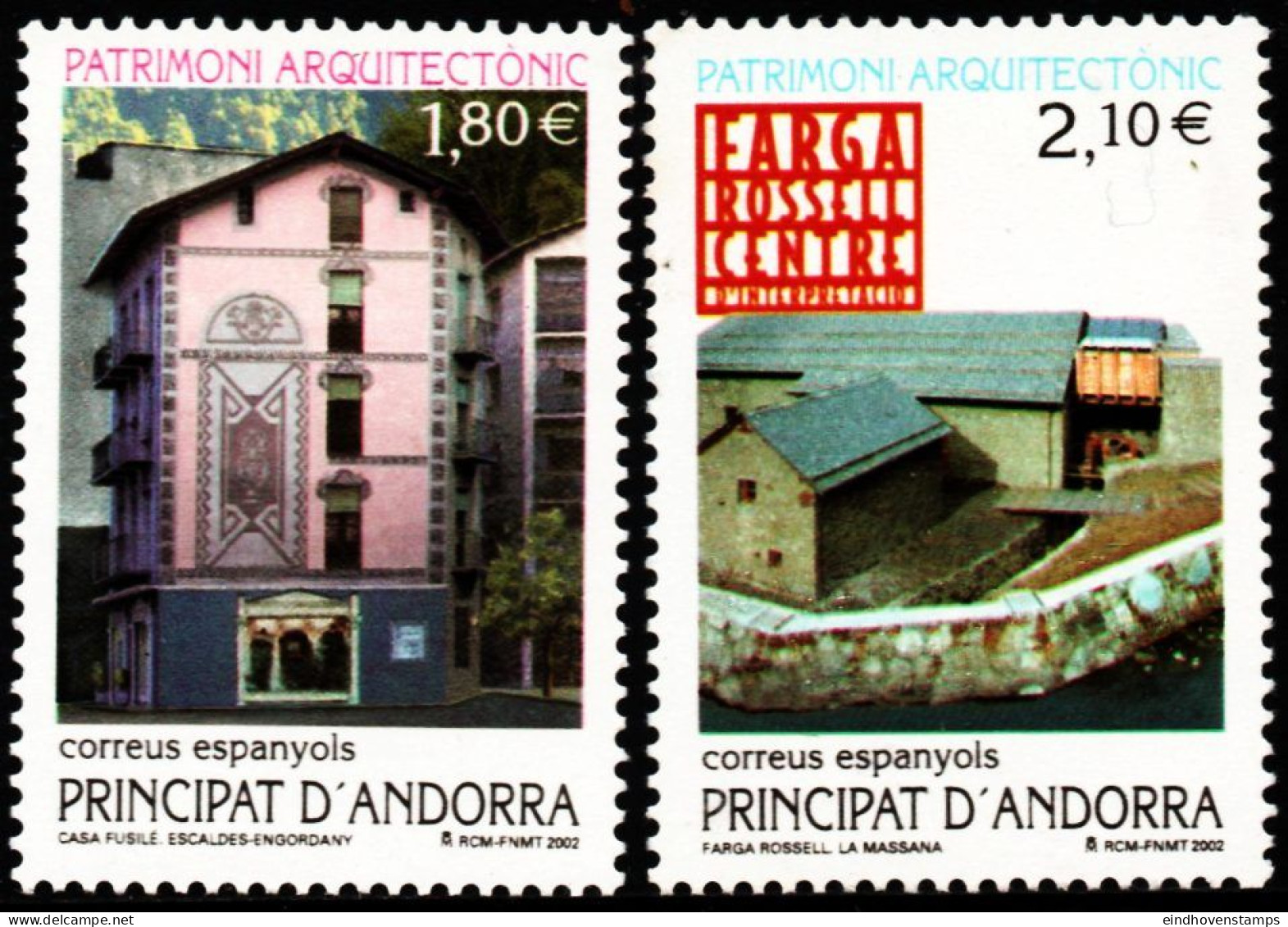 Andorra Spanish, 2002, Casa  Fusilé Escaldes-Engordany Architecture  1 Value MNH - Otros & Sin Clasificación