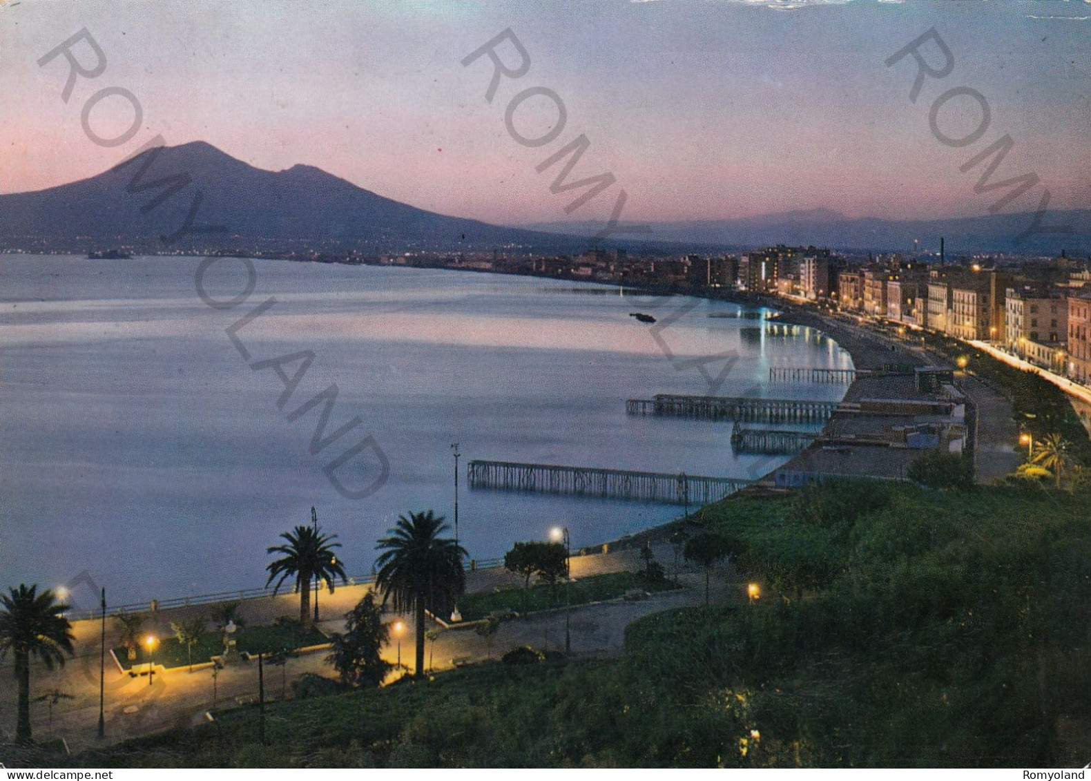 CARTOLINA  B18 CASTELLAMMARE DI STABIA,NAPOLI,CAMPANIA-NOTTURNO-MARE,ESTATE,SPIAGGIA,VACANZA,LUNGOMARE,VIAGGIATA 1965 - Castellammare Di Stabia