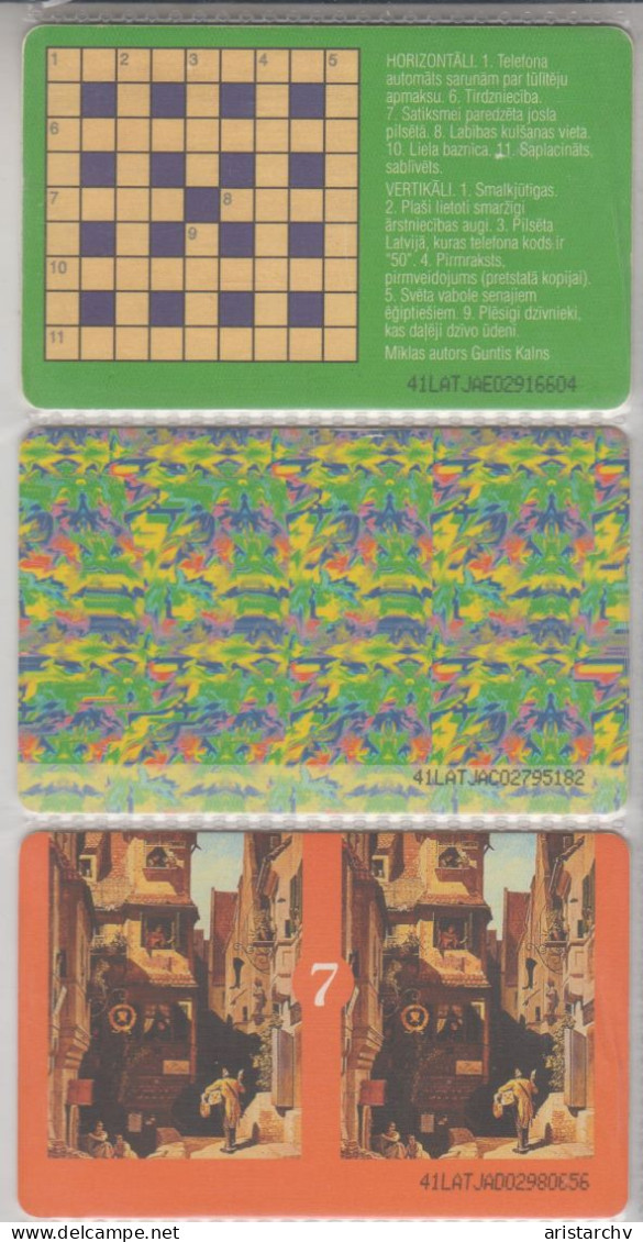 LATVIA 1999 MAGIC EYE DIFFERENCE CROSSWORD PUZZLE - Lettonie