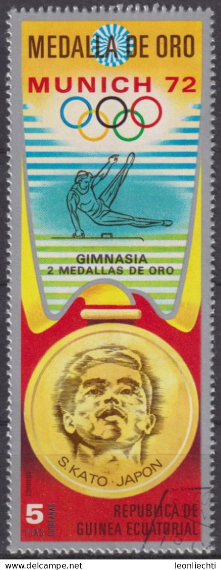 1972 Äquatorial-Guinea ° Mi:GQ 166, Sn:GQ 72-202, Yt:GQ 28D, Sawao Katō,Olymp. Sommerspiele München,(Medaillen) - Äquatorial-Guinea