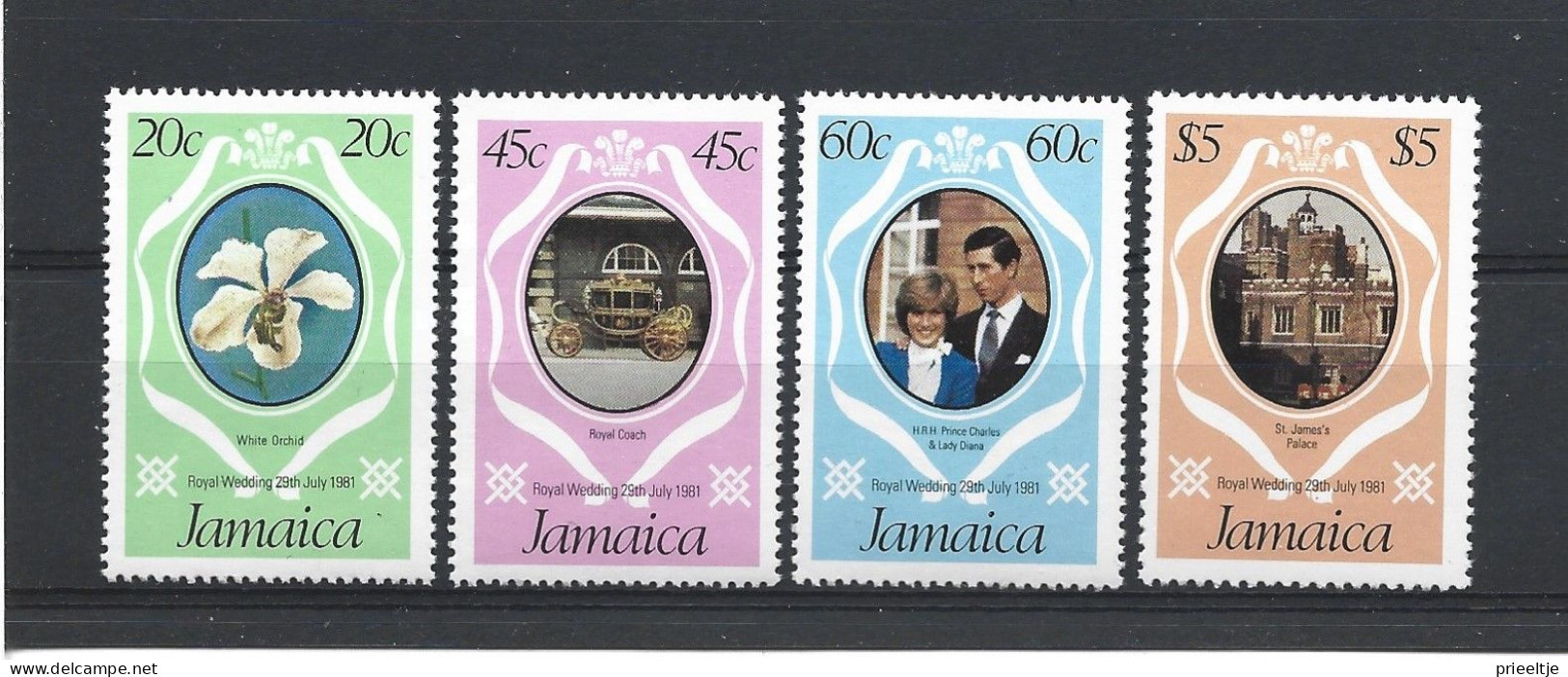 Jamaica 1981 Royal Wedding  Y.T. 512/515 ** - Jamaica (1962-...)
