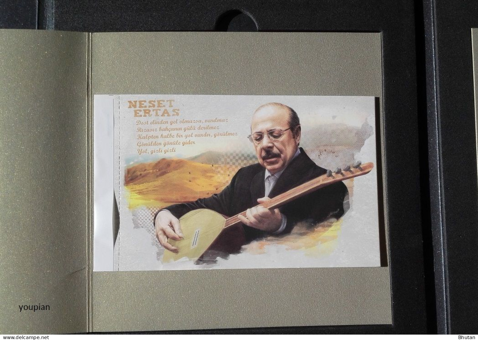 Türkiye 2022, Singer Neset Ertas, Two MNH Unusual S/S, Stamps Set, FDC And Post Cards - Portfolio - Unused Stamps
