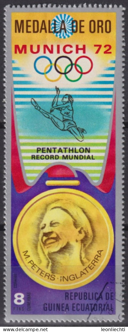 1972 Äquatorial-Guinea ° Mi:GQ 167, Sn:GQ 72-203, Yt:GQ 28E, Mary Peters, Sommerspiele München,(Medaillen) - Äquatorial-Guinea