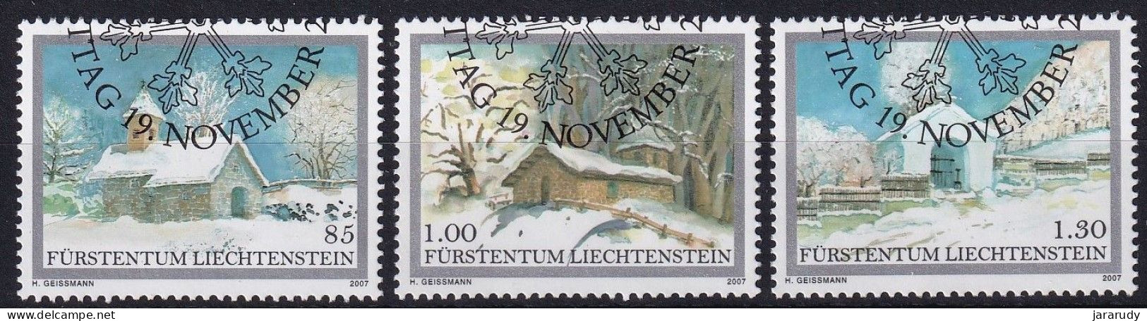 LIECHTENSTEIN NAVIDAD 2007 Yv 1402/4 USADOS - Used Stamps