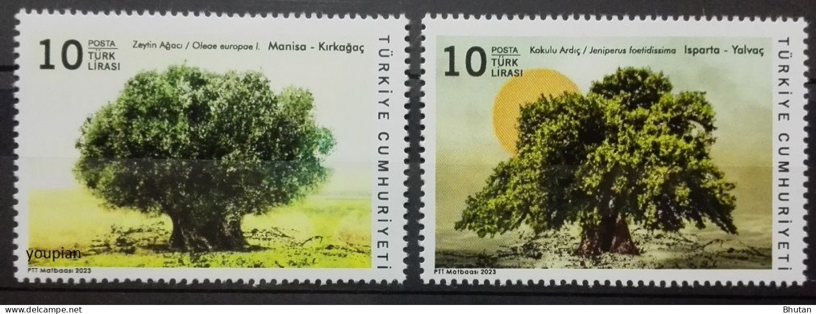 Türkiye 2023, Monumental Trees, MNH Stamps Set - Ongebruikt