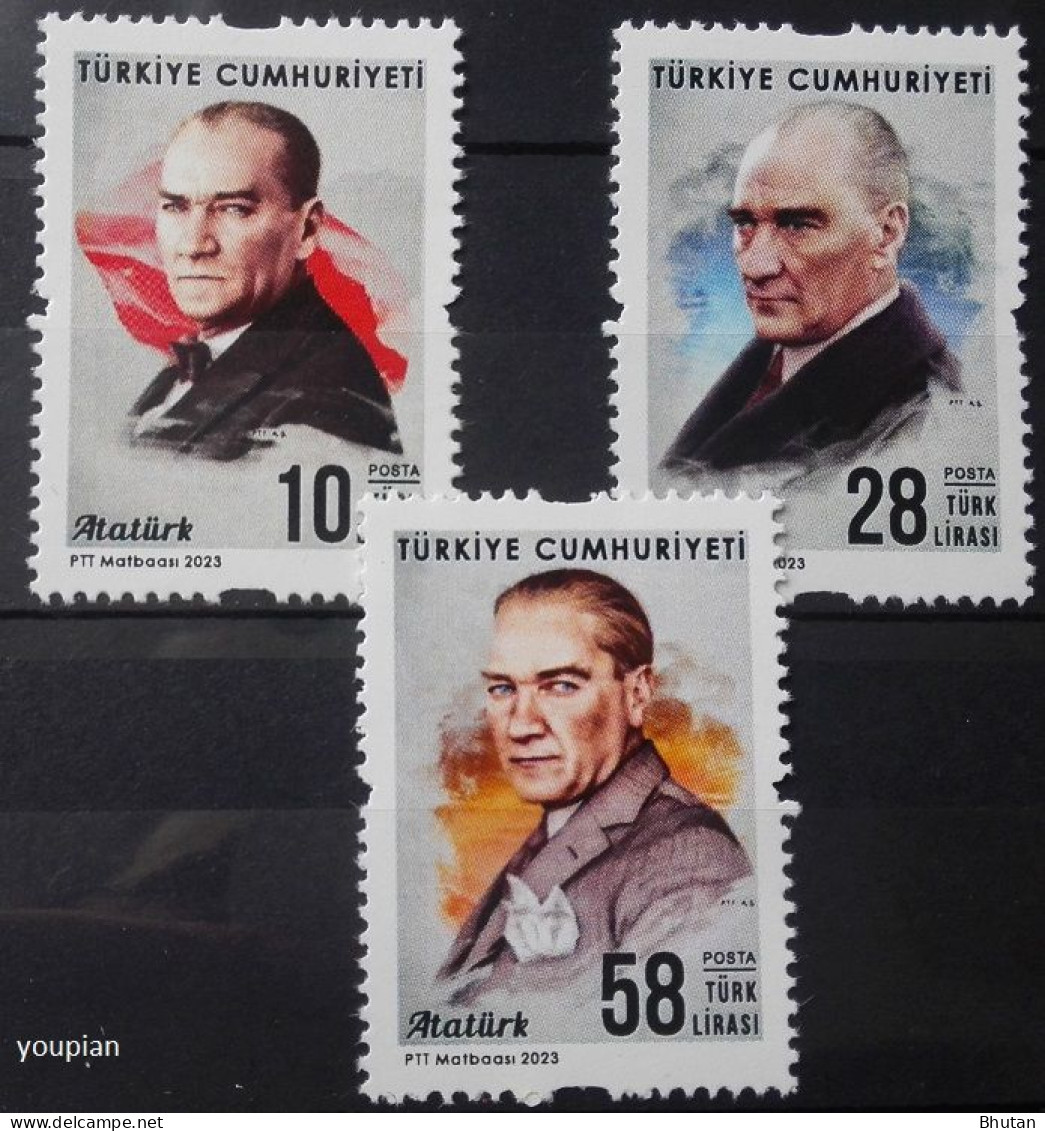 Türkiye 2023, Mustafa Kemal Atatürk - 1. President Of Türkiye, MNH Stamps Set - Unused Stamps