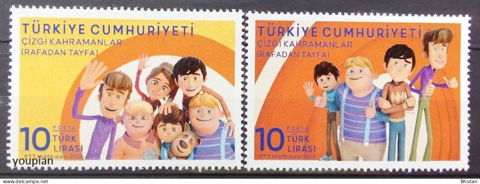 Türkiye 2023, Turkish Csrtoon - Rafadan Tayfa, MNH Stamps Set - Neufs