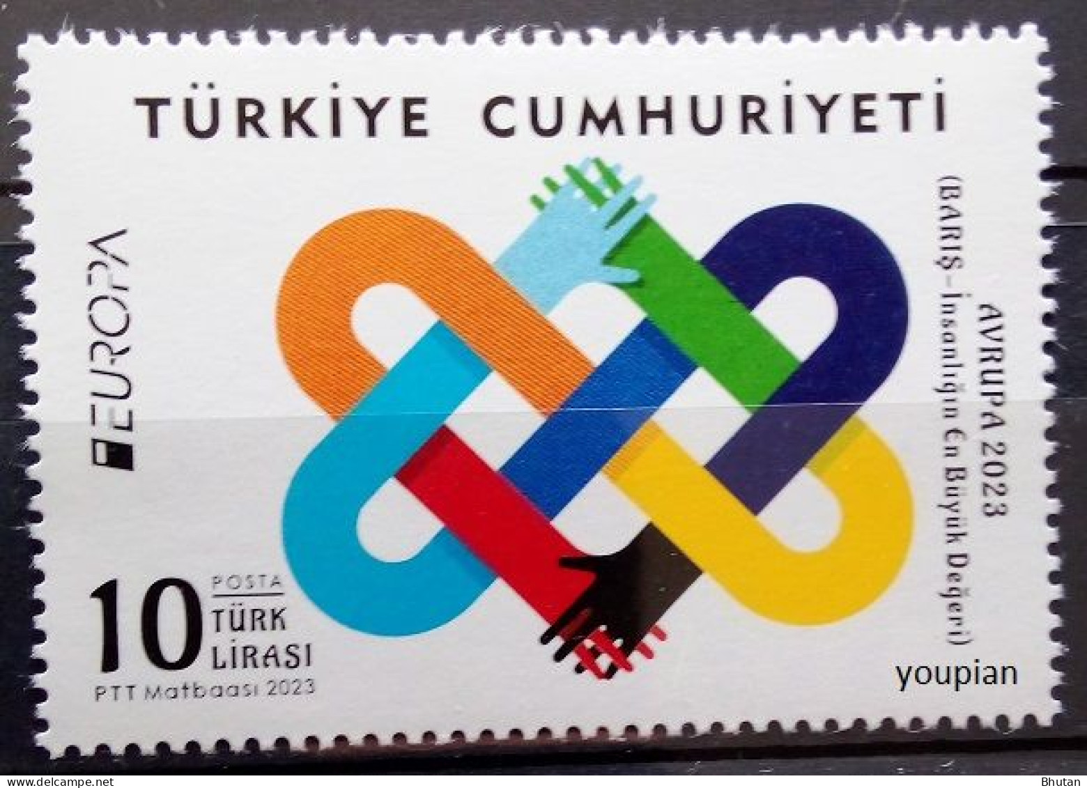 Türkiye 2023, Europa - Peace, MNH Single Stamp - Nuovi