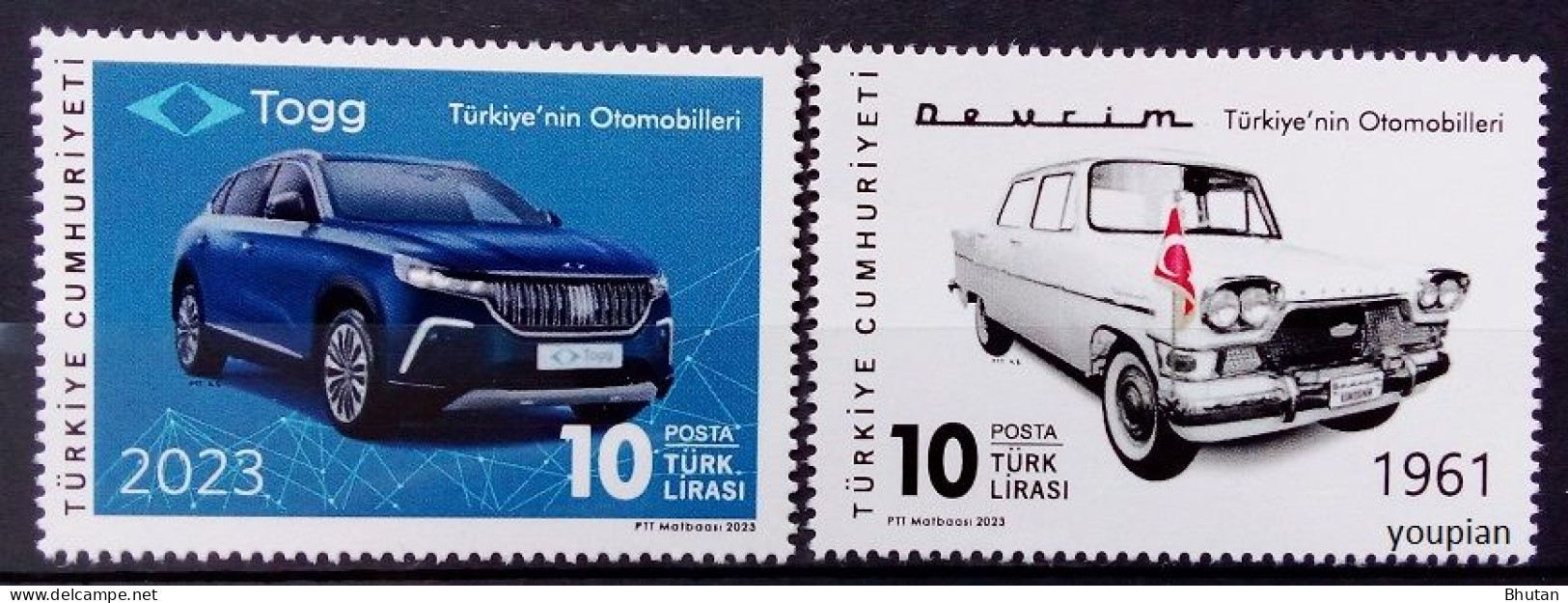 Türkiye 2023, Turkish Cars, MNH Stamps Set - Ongebruikt