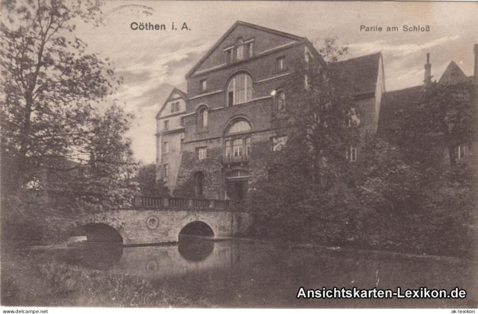 Ansichtskarte Köthen Partie Am Schloß 1920 - Köthen (Anhalt)