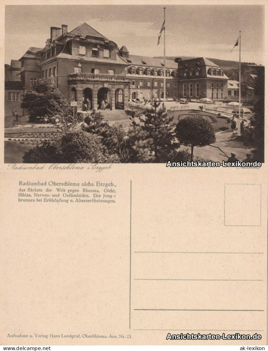 Ansichtskarte Oberschlema-Bad Schlema Kurhaus 1928 - Bad Schlema