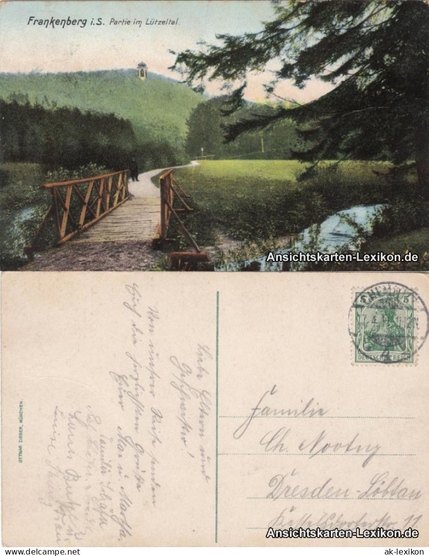 Ansichtskarte Frankenberg (Sachsen) Partie Im Lützeltal 1911 - Frankenberg