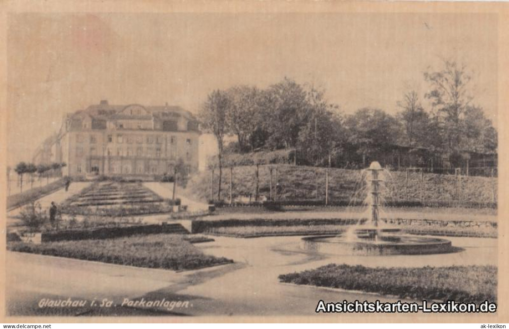 Ansichtskarte Glauchau Parkanlage 1950 - Glauchau