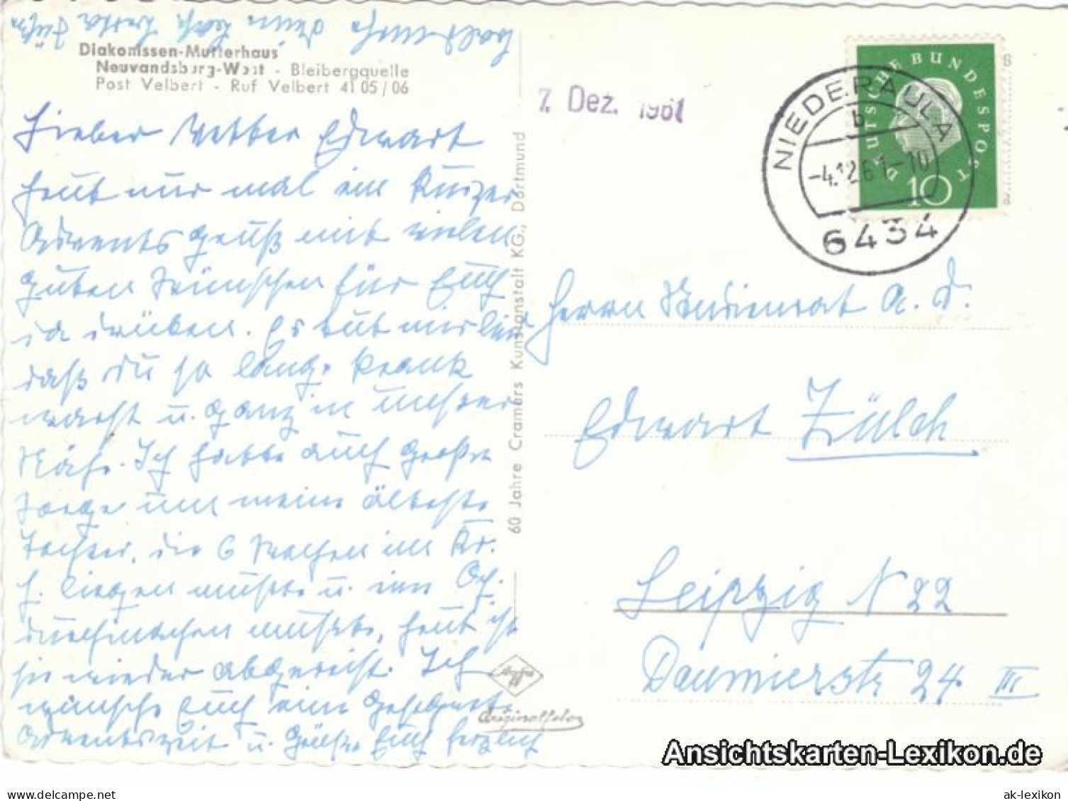Velbert 4 Bild Diakonissen-Mutterhaus 1961 - Velbert