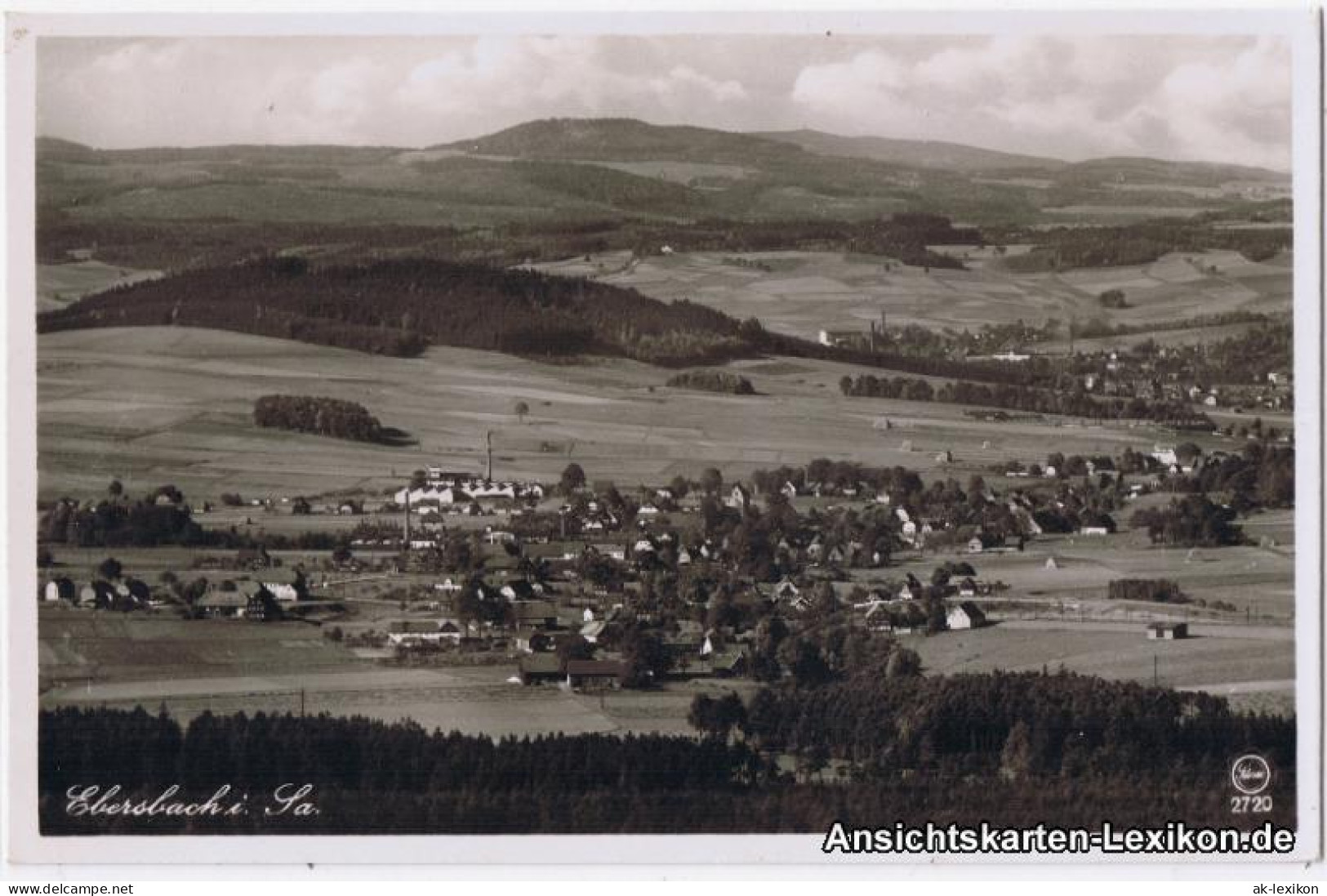 Ansichtskarte Ebersbach/Sa.-Ebersbach-Neugersdorf Totalansicht Mit Fabrik 1932 - Ebersbach (Loebau/Zittau)