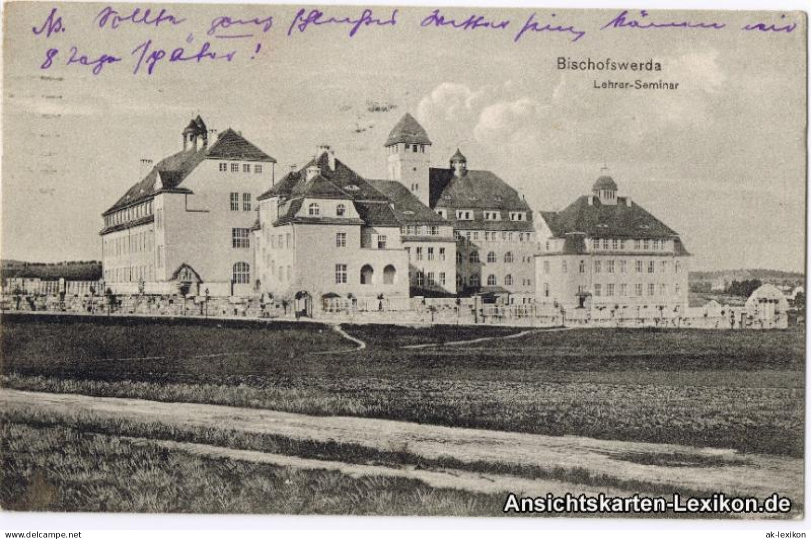 Ansichtskarte Bischofswerda Lehrer-Seminar 1920 - Bischofswerda