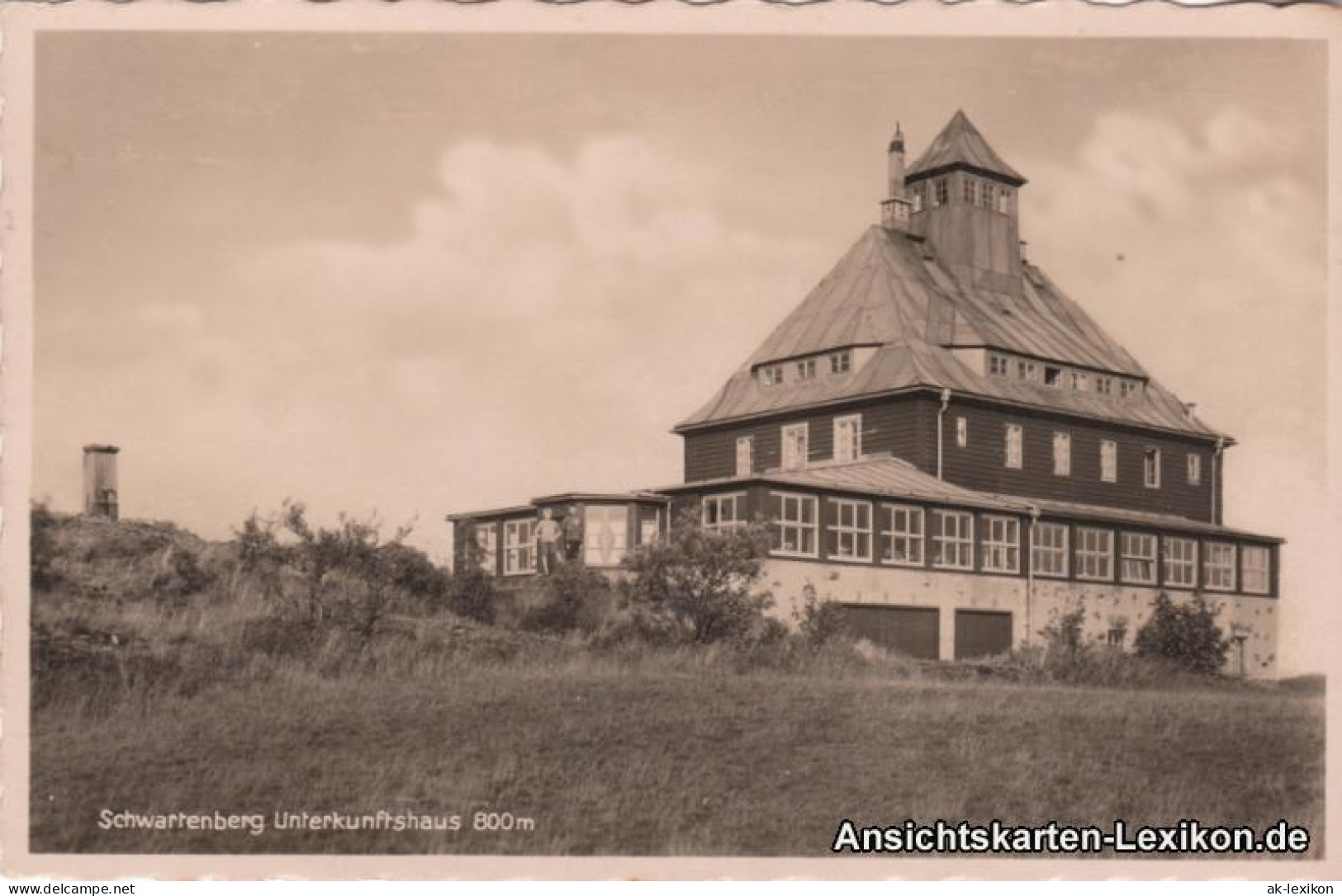 Ansichtskarte Neuhausen (Erzgebirge) Schwartenberg Unterkunftshaus 800 M 1937  - Neuhausen (Erzgeb.)