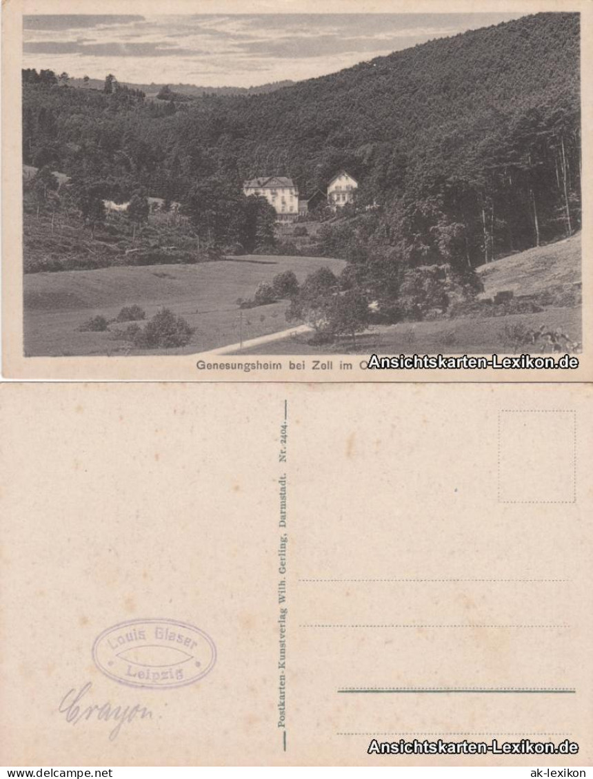 Ansichtskarte Zell Im Odenwald-Bad König Genesungsheim Am Waldesrand 1922 - Bad Koenig