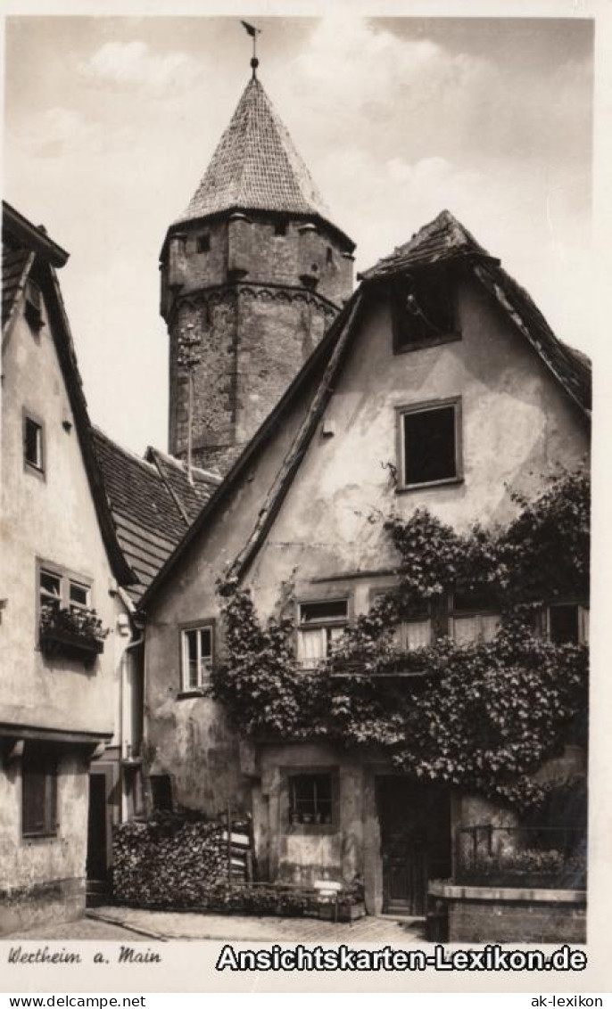 Ansichtskarte Wertheim Neuplatz Mit Spitzturm - Foto Ansichtskarte 1939 - Wertheim