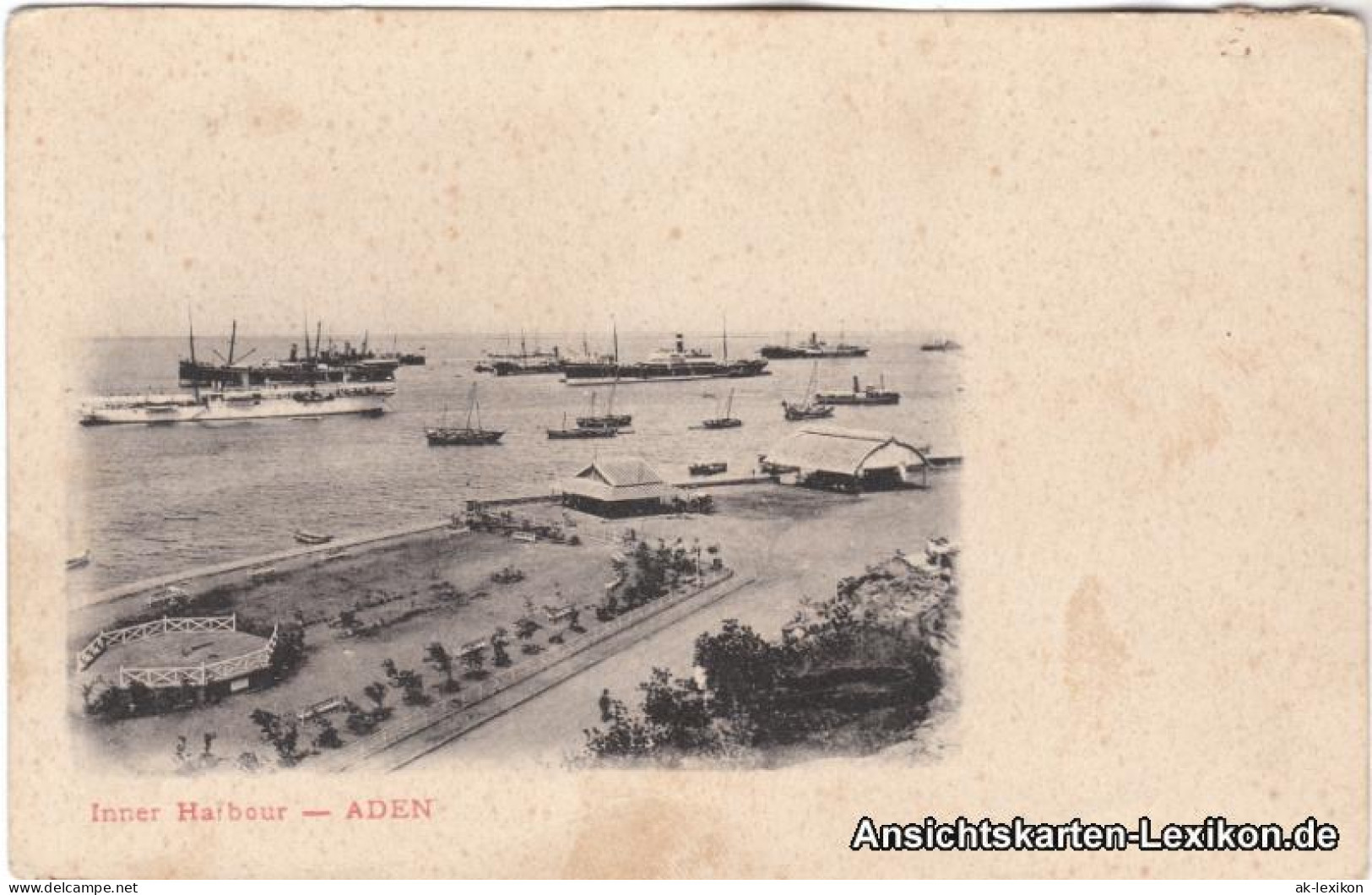 Postcard Aden عدن Hafenblick 1906  - Jemen