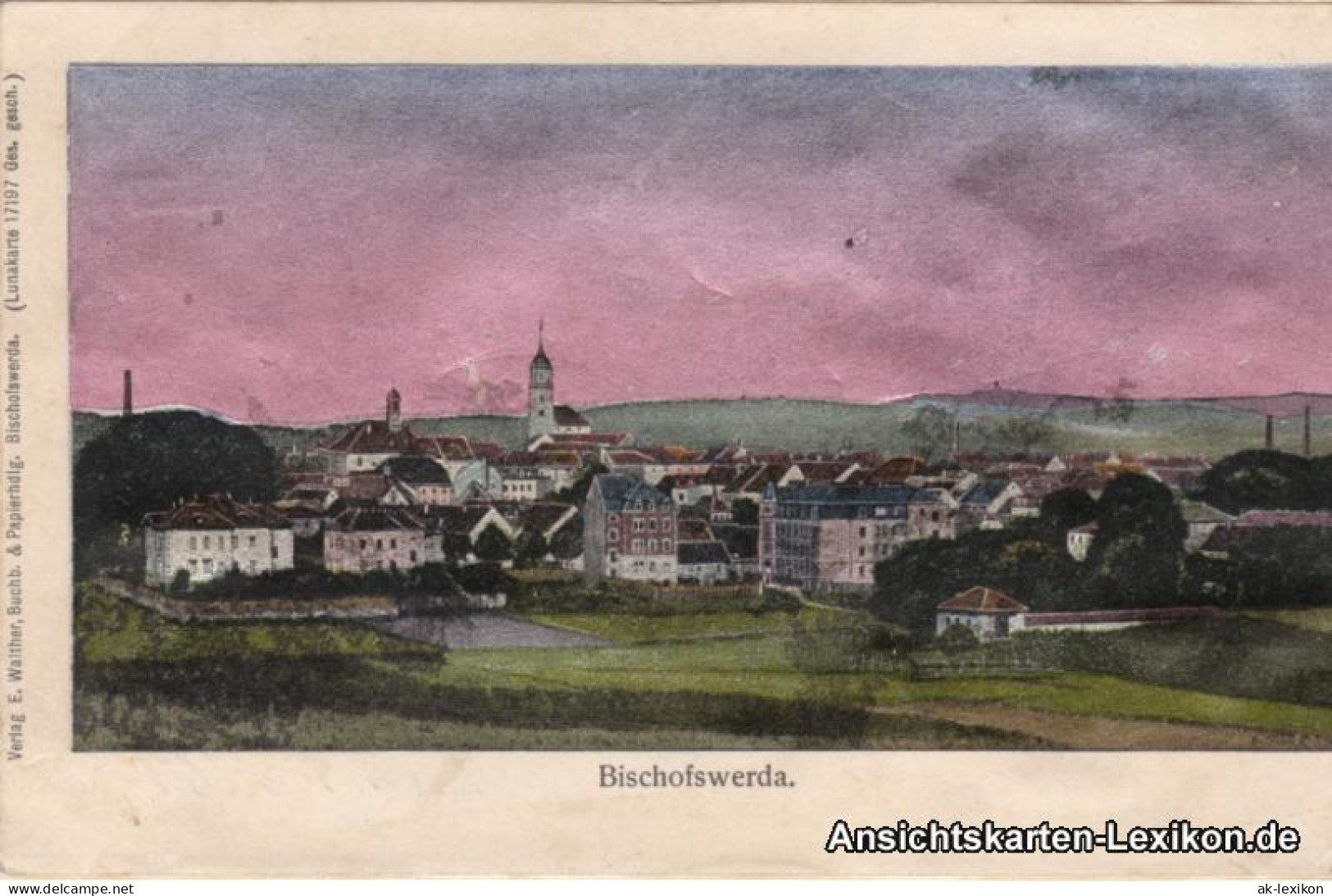 Ansichtskarte Bischofswerda Luna-Ansichtskarte Panorama 1919 - Bischofswerda