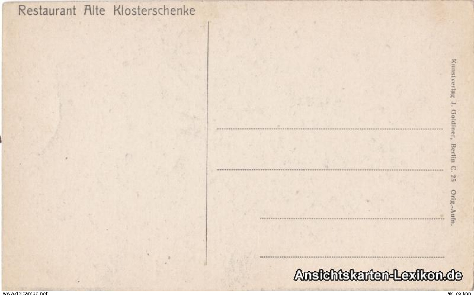 Ansichtskarte Chorin Kloster 1918 - Chorin