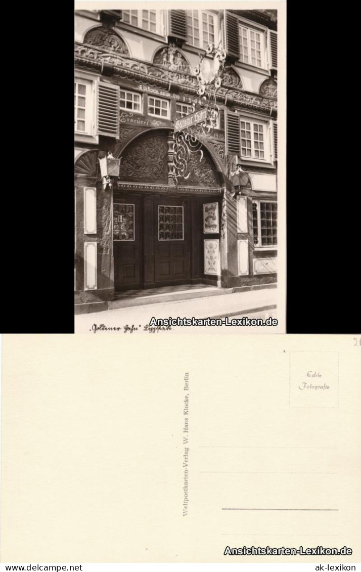 Ansichtskarte Lippstadt Gasthaus &#34;Goldener Hahn&#34; - Eingang 1965  - Lippstadt
