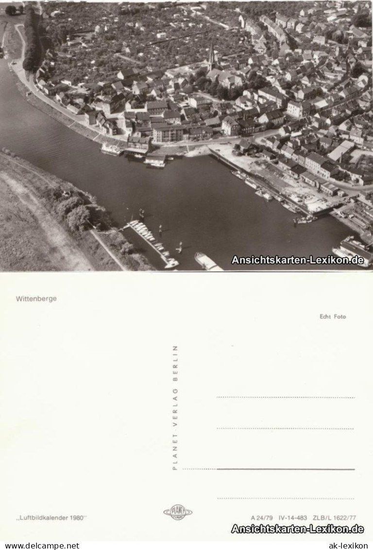 Ansichtskarte Wittenberge Luftbild 1980 - Wittenberge