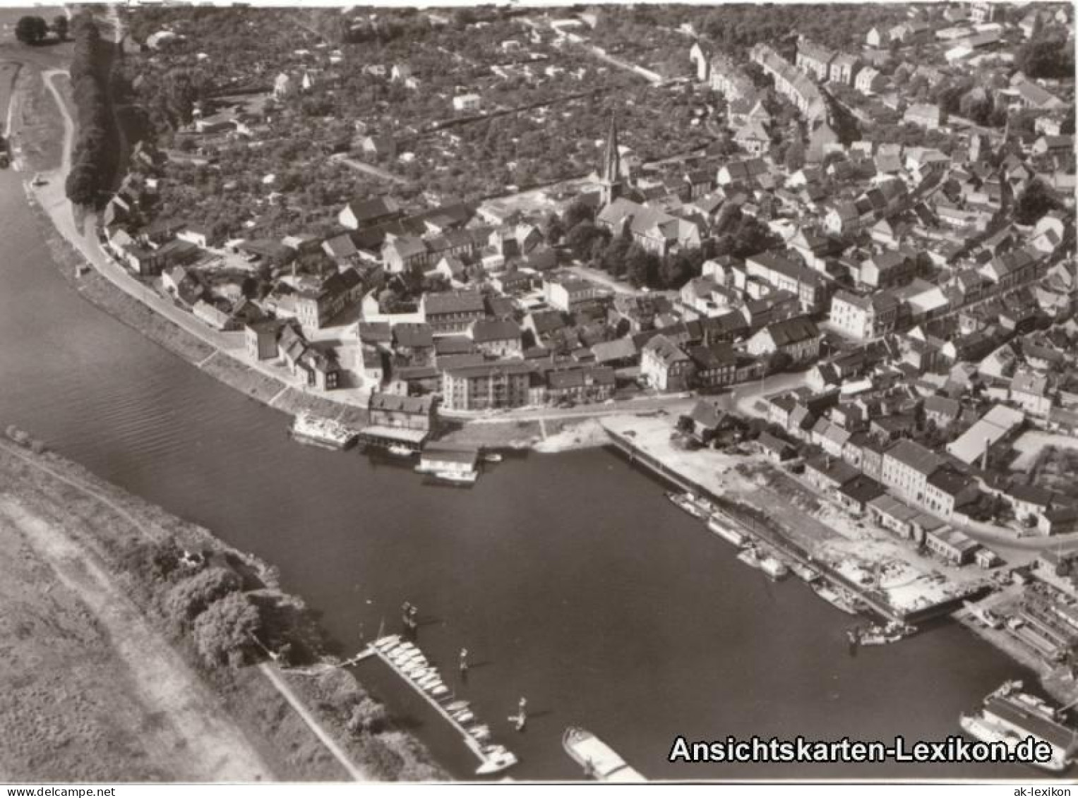 Ansichtskarte Wittenberge Luftbild 1980 - Wittenberge