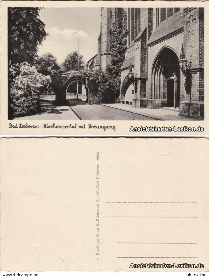 Ansichtskarte Bad Doberan Kirchenportal Mit Kreuzgang 1940 - Bad Doberan