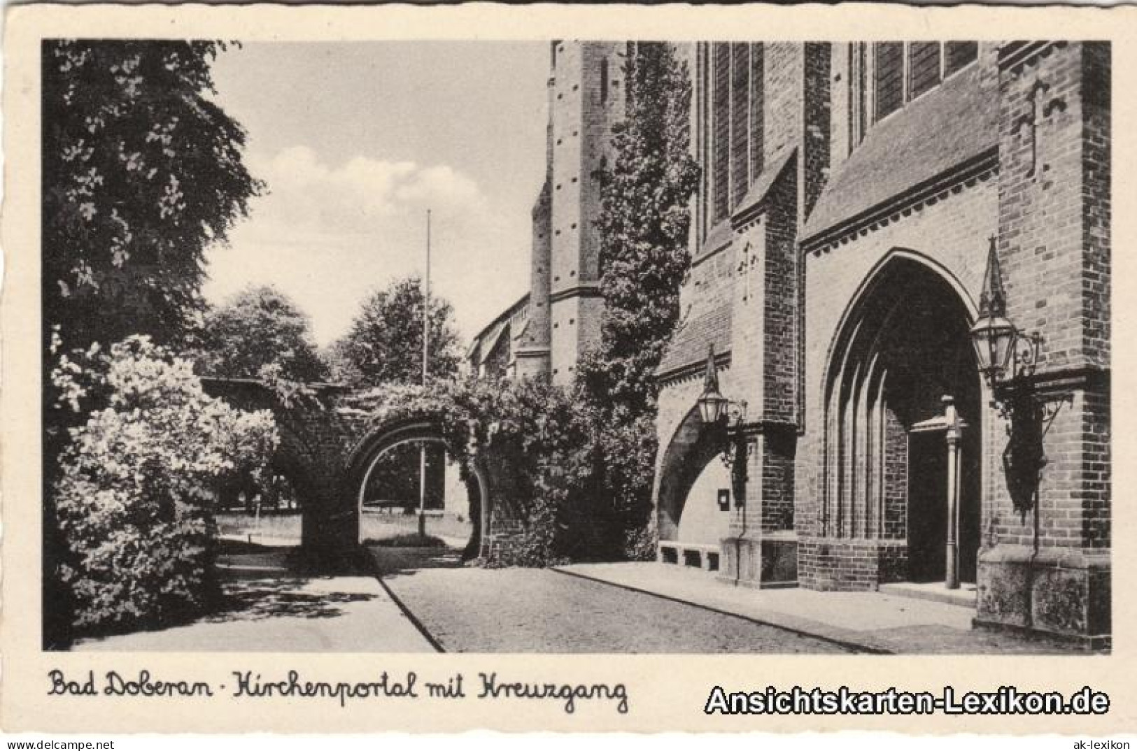 Ansichtskarte Bad Doberan Kirchenportal Mit Kreuzgang 1940 - Bad Doberan