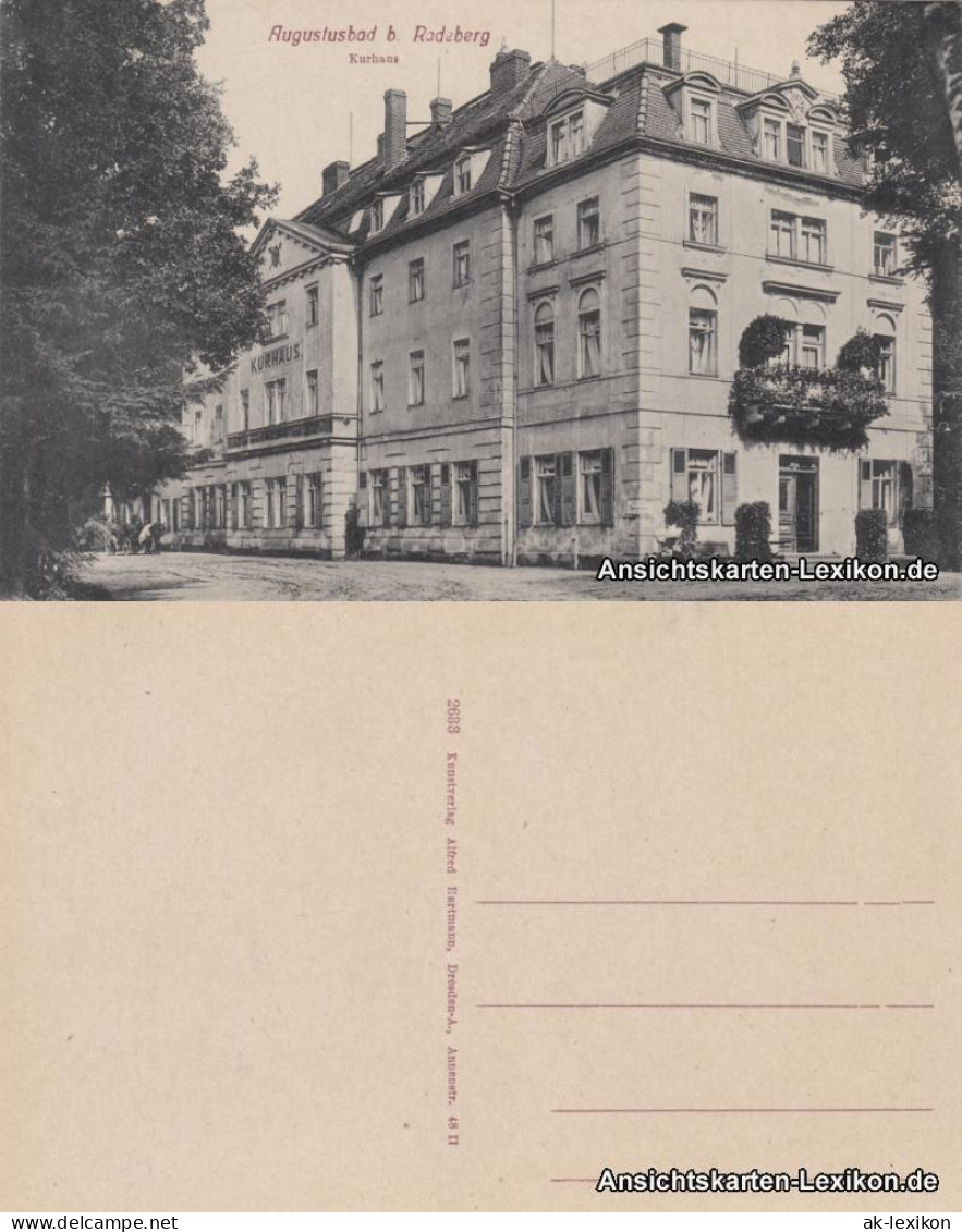 Ansichtskarte Liegau-Augustusbad-Radeberg Partie Am Kurhaus 1920  - Radeberg