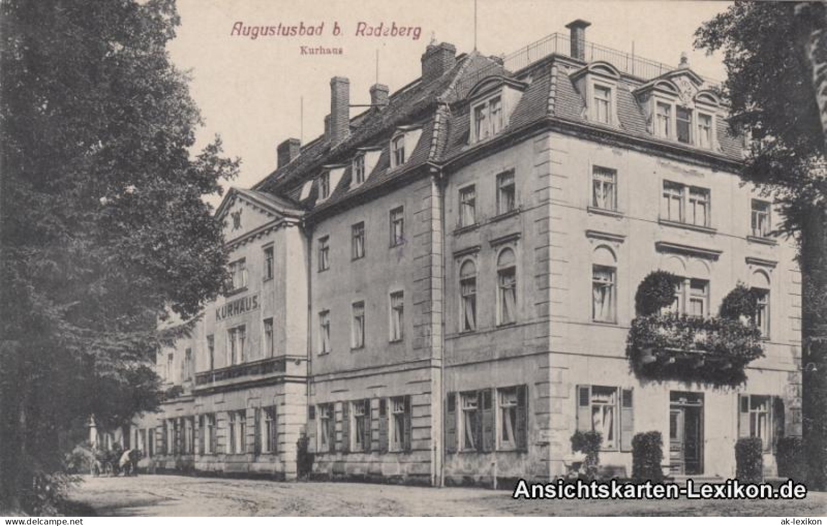 Ansichtskarte Liegau-Augustusbad-Radeberg Partie Am Kurhaus 1920  - Radeberg