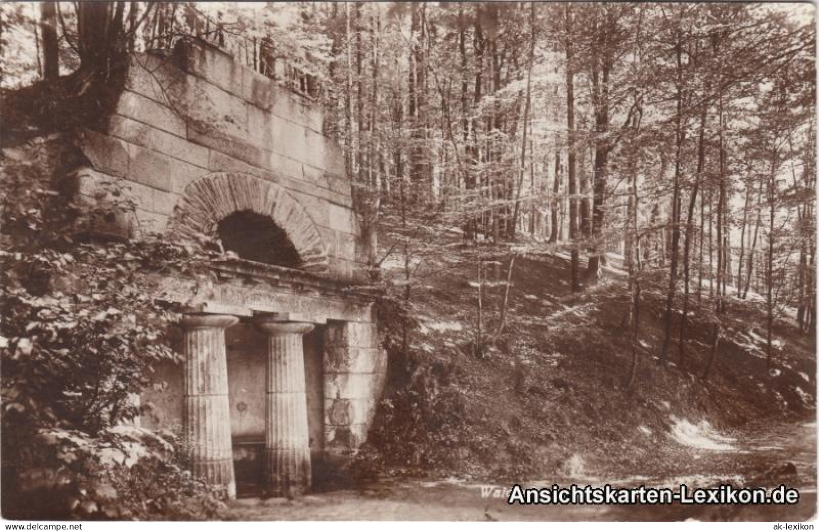 Ansichtskarte Waldenburg (Sachsen) Hirschtränke Im Fürstl. Park 1930  - Waldenburg (Sachsen)