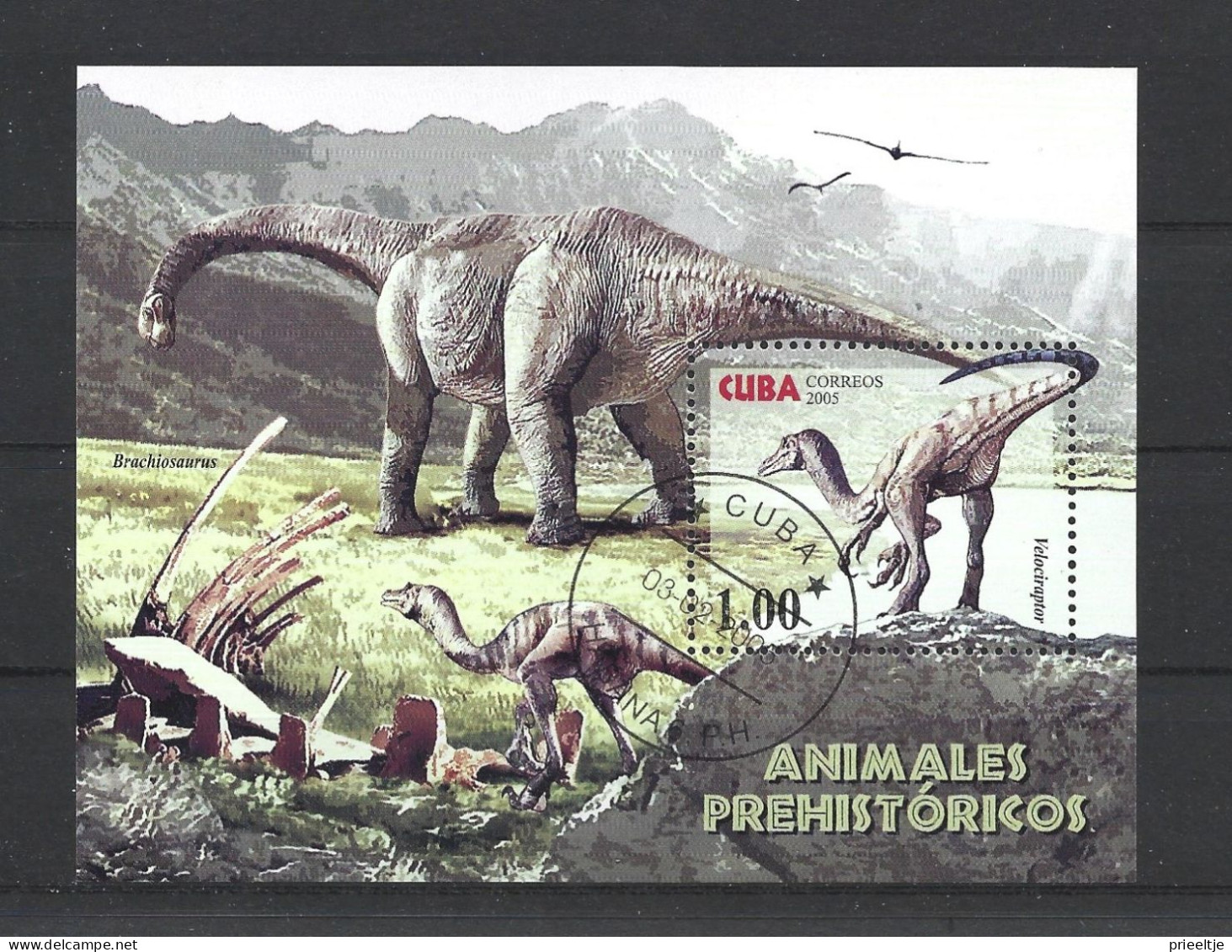 Cuba 2005 Prehistoric Fauna S/S  Y.T. BF 197 (0) - Hojas Y Bloques