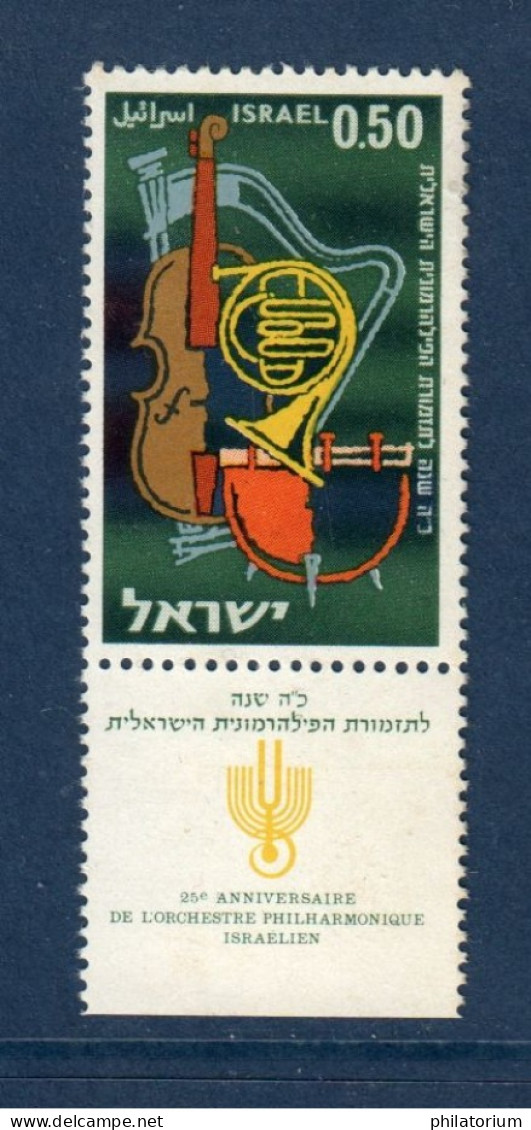 Israël, **, Yv 208, Mi 246, SG 222, Musique, - Neufs (avec Tabs)