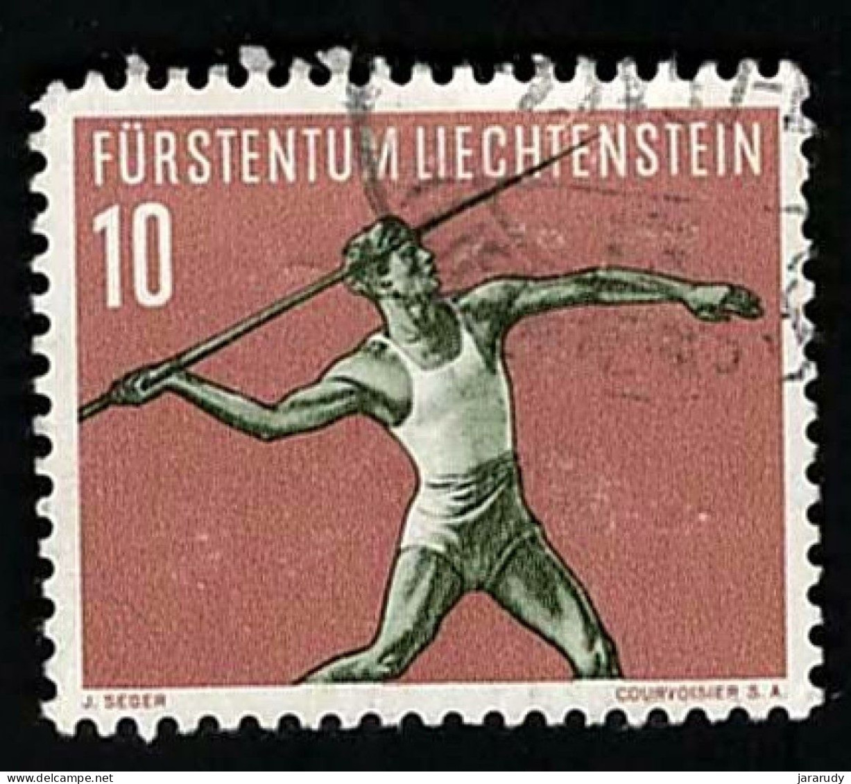 LIECHTENSTEIN DEPORTES 1956 Yv 304 USADO - Used Stamps
