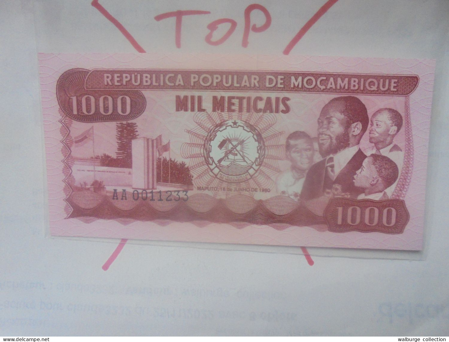 MOZAMBIQUE 1000 METICAIS 1980 Neuf (B.33) - Moçambique